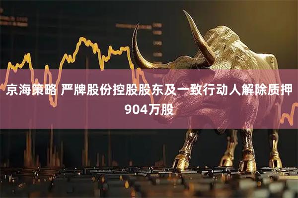 京海策略 严牌股份控股股东及一致行动人解除质押904万股