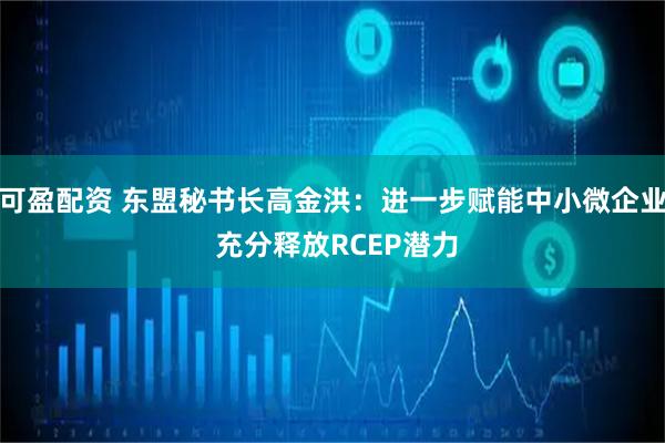 可盈配资 东盟秘书长高金洪：进一步赋能中小微企业 充分释放RCEP潜力
