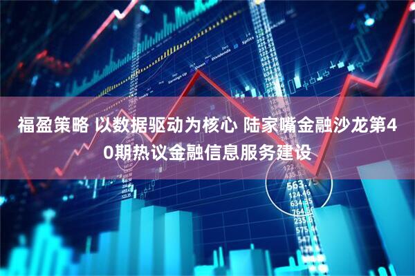 福盈策略 以数据驱动为核心 陆家嘴金融沙龙第40期热议金融信息服务建设